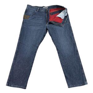 Wrangler Riggs Workwear Thermal Jeans Mens 42x30 Straight Leg Denim